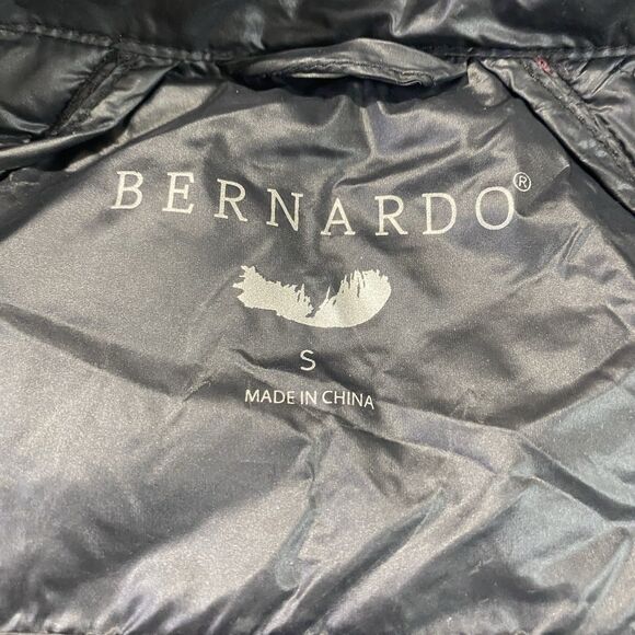 BERNARDO Down Vest Quilted Puffer Mock Neck Asymmetrical Zip Womens S Purple - Picture 5 of 11